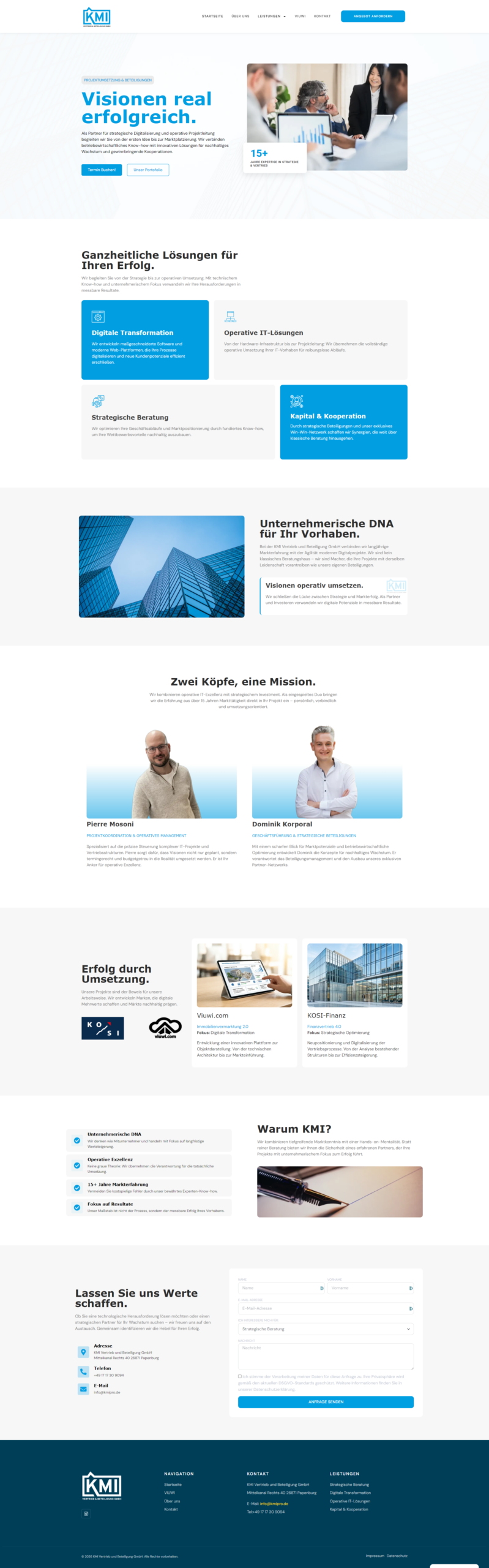 KMI Website Showcase